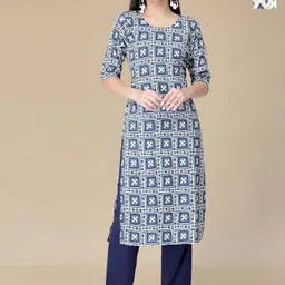 Moda Rapido Women Ethnic Motifs Printed Regular Kurta with Trousers-image-36