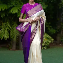 AMRUTKALA SAREES Woven Design Zari Banarasi Saree-image-31