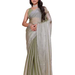 Indian Fashionista Embellished Beads & Stones Organza Saree-image-91