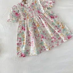 LULU & SKY Floral Print Flared Sleeve Fit & Flare Dress-image-76