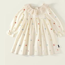LULU & SKY Girls Embroidered Cotton Empire Dress-image-60