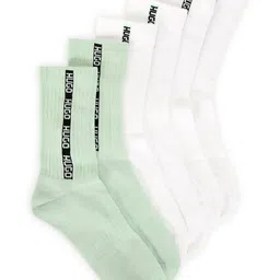 HUGO Men Pack Of 3 Ribbed Calf Length Socks-image-32