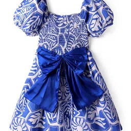 ARIAS By LARA DUTTA Girls Floral Print Puff Sleeve Fit & Flare Dress-image-21