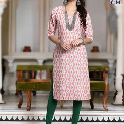 Moda Rapido Selection Of 2 Floral Printed Round Neck Straight Kurtas-image-88