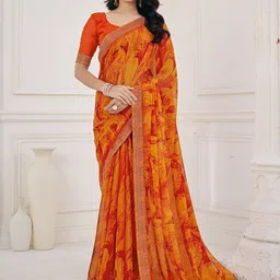 DIVASTRI Poly Chiffon Designer Saree-picture-9