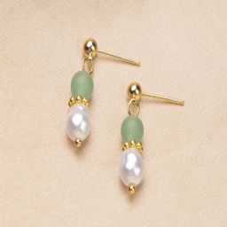 AQUASTREET Gold Plated Pearls Beaded Spherical Shaped Drop Earrings-41