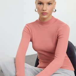 Trendyol Women High Neck Ribbed Fitted Top-image-89