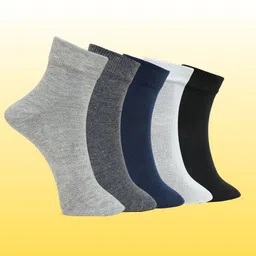 MJE Unisex Pack Of 5 Everyday Lightweight Ankle-Length Socks-image-57