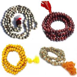 Divine souvenirs Unisex Set Of 4 Artificial Beaded Statement Chains-40