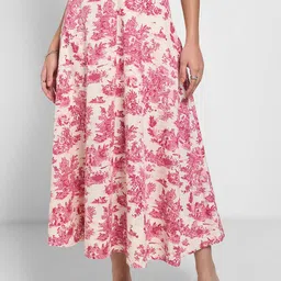 Honey by Pantaloons Printed Pure Cotton Maxi Straight Skirt-image-76