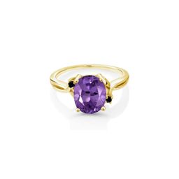 GenZcomplex Gold-Plated Copper Amethyst Finger Ring-image-66
