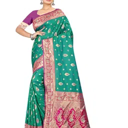 shree krishna fashion Woven Design Zari Kanjeevaram Saree-image-43