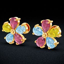 Joyalukkas 22KT Yellow Gold Diamond Earrings-picture-31