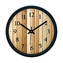 Aura Brown & Beige Abstract Printed Analogue Round Shaped Contemporary Wall Clock-image-57