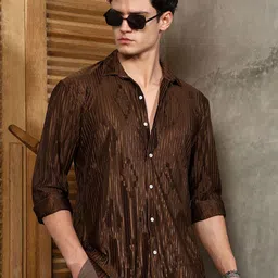 Campus Sutra Men Self Design Comfort Casual Shirt-image-16