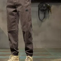 The Roadster Straight FitJoggers Trousers With Drawstring-image-3