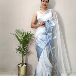 LeeliPeeri Designer Zari Organza Saree-image-81