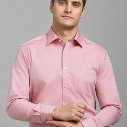 Louis Philippe Men Classic Regular Fit Spread Collar Textured Cotton Formal Shirt-image-44