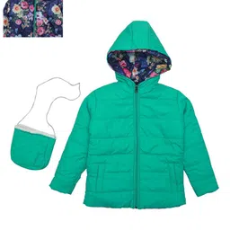 White Snow Girls Quilted Jacket-image-22