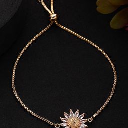 VOGUE HAIR ACCESSORIES American Diamond Studded Wraparound Bracelet-image-47