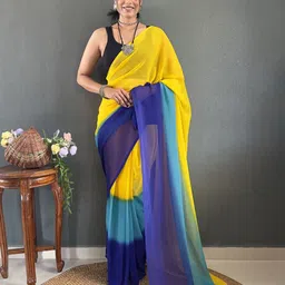 KAYOMMI Ombre Pure Georgette Saree-picture-14