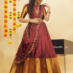 Fabcartz Semi-Stitched Lehenga & Unstitched Blouse With Dupatta image 5