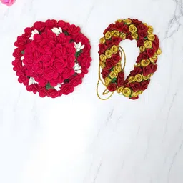 GADINFASHION Set of 2 Flower Juda Gajra Mogra Bun & Gajra Hair Accessory Set-13