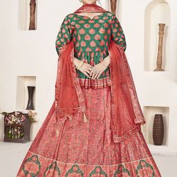 EthnicTree Printed Beads and Stones Ready to Wear Lehenga & Blouse With Dupatta-56
