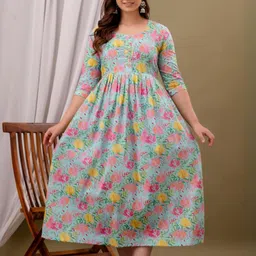 FASHION CLOUD Women Floral Printed Floral Maternity Kurta-13