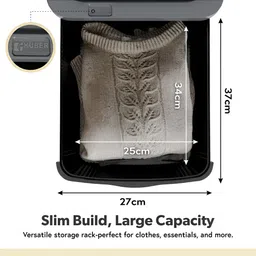 RUBOXA Grey & Black 5 Layer Drawer Organiser With Wheels image 5