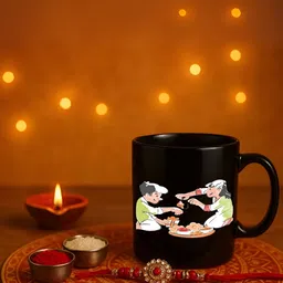 INTERNATIONAL GIFT Black Printed Ceramic Glossy Mugs Set of Cups and Mugs-image-58