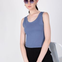 Bene Kleed Women Solid Scoop Neck Cotton Slim Fit T-shirt-picture-32