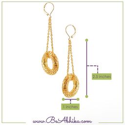 BeAbhika Gold-Plated Contemporary The Swinging Donuts Drop Earrings image 2