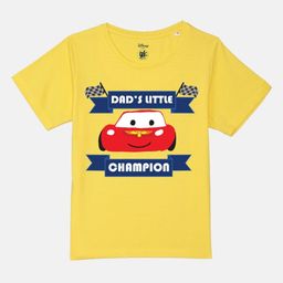 YK Disney Boys Cars Printed Pure Cotton Applique T-shirt-image-65