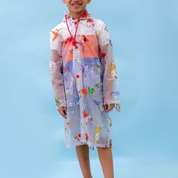 M'andy Boys Printed Hooded Raincoat-image-77