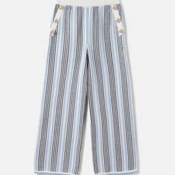 Blue Giraffe Girls Striped Straight Fit Trousers-image-41