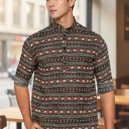 SZN Men Printed Slim Fit Casual Shirts-picture-36