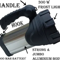 mitsales 3 Km Long Range Torch With 300 W Laser Light ,Strong Aluminum Jumbo Body,3 modes Torch image 2