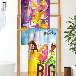 Athom Living Purple & Yellow 2 Printed Cotton 350 GSM Bath Towel-image-50