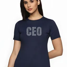 CORSICA Women Printed Applique T-shirt-image-5
