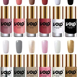 VOLO Set of 12 Luxury Super Shine Vibrant Shades Nail Polish-9ml Each-Combo No-245-image-38