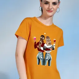 Moda Rapido Women Printed Bio Finish T-shirt-picture-46