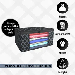 Kuber Industries Black Set of 6 Regular Drawer Organiser Organisers image 4