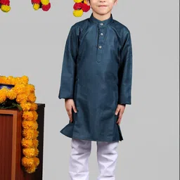 VALUE CREATION Boys Band Collar Long Sleeves Kurta With Pyjama-99