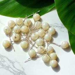 CHANDERKASH Set Of 24 Bridal U-Shaped Faux Pearls Hair Pins-83