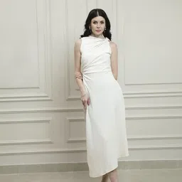 Athena Women White A-Line Midi Dress-picture-27