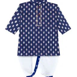 mustmom Boys Ethnic Motifs Printed Regular Kurta with Dhoti Pants-27