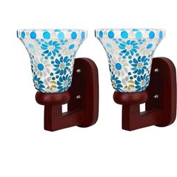 SOMIL Blue Glass Cylinder Printed Wall Lamps-image-69