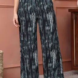 Claura Women Printed Flared Lounge Pants-image-72