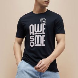 Fame Forever by Lifestyle Men Typography Printed Round Neck Cotton T-shirt-picture-1